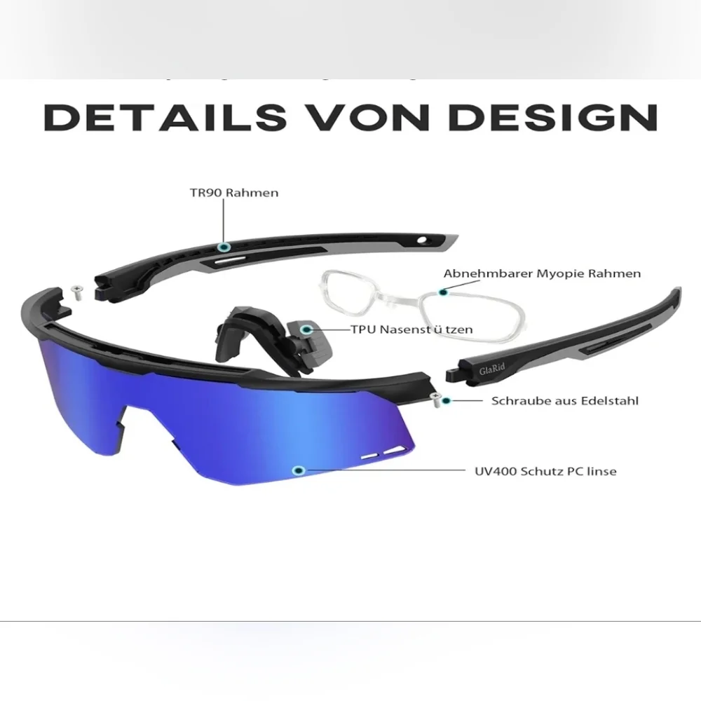 Professional Cycling Glasses TR90 Frame UV400 Proteccion Sports Golf Sunglasses